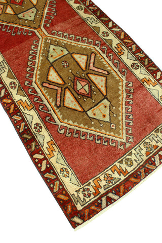 Fine Vintage Distressed Dalili Rust/Ivory Runner, 3'3 x 9'8