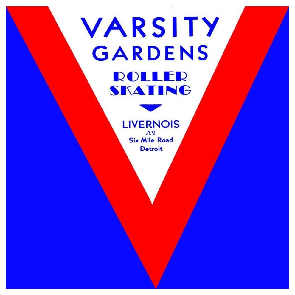 "Varsity Gardens Roller Skating" Digital Paper Print by Retrorollers, 42"x42"