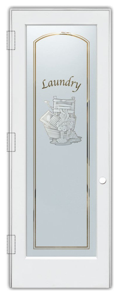 Laundry Door - Thru the Wringer - Primed - 30" x 84" - Knob on Right - Push Open