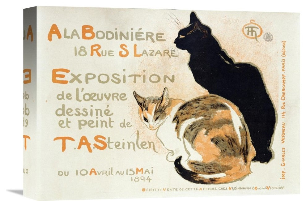 "A La Bodiniere" Stretched Canvas Giclee by Theophile Steinlen, 16"x12"