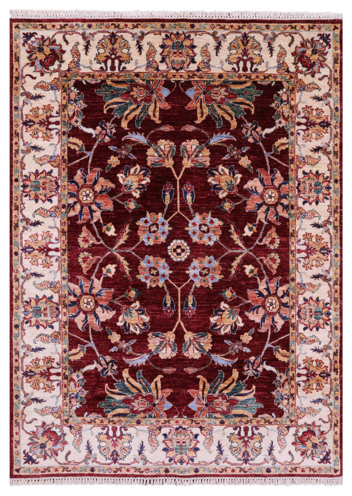 Persian Tabriz Handmade Wool Rug 4' 10" X 6' 8" - Q12761
