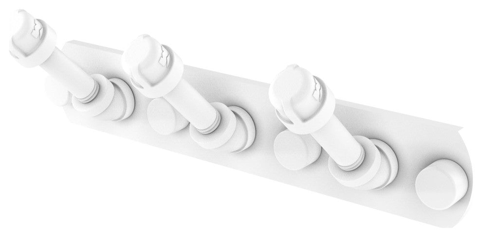 Pipeline 3 Position Multi Hook, Matte White