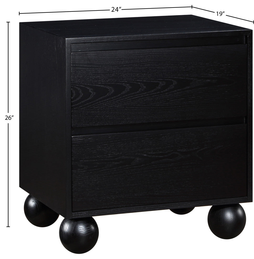 Kent Bedroom Set, Black, Nightstand