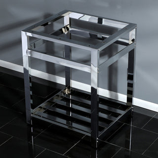 Fauceture 25" x 22" Steel Console Sink Base, Polished Chrome