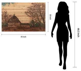 Erstwhile Barn 1 Arte de Legno Digital Print on Solid Wood Wall Art, 30"x45"