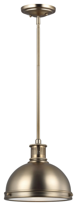 Pratt Street 1-Light Pendant, Satin Brass