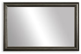 Oxfordshire Framed Wall Mirror, Pewter, 20" X 36"