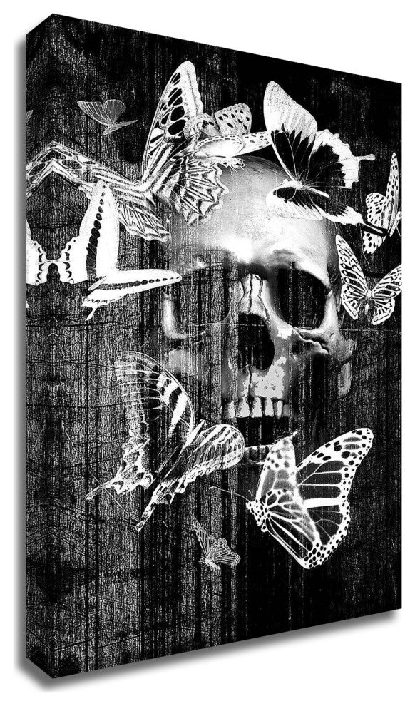 "Skull Butterfly Crown" by GraphINC, Print on Canvas, 24"x36"