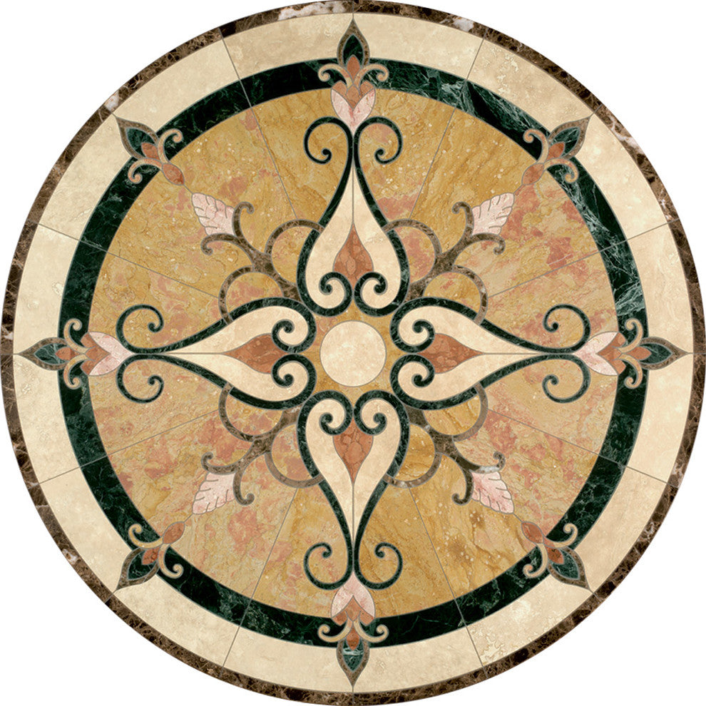 Cassina Stone Medallion, 45.5" Unmounted, 3/8" Thick