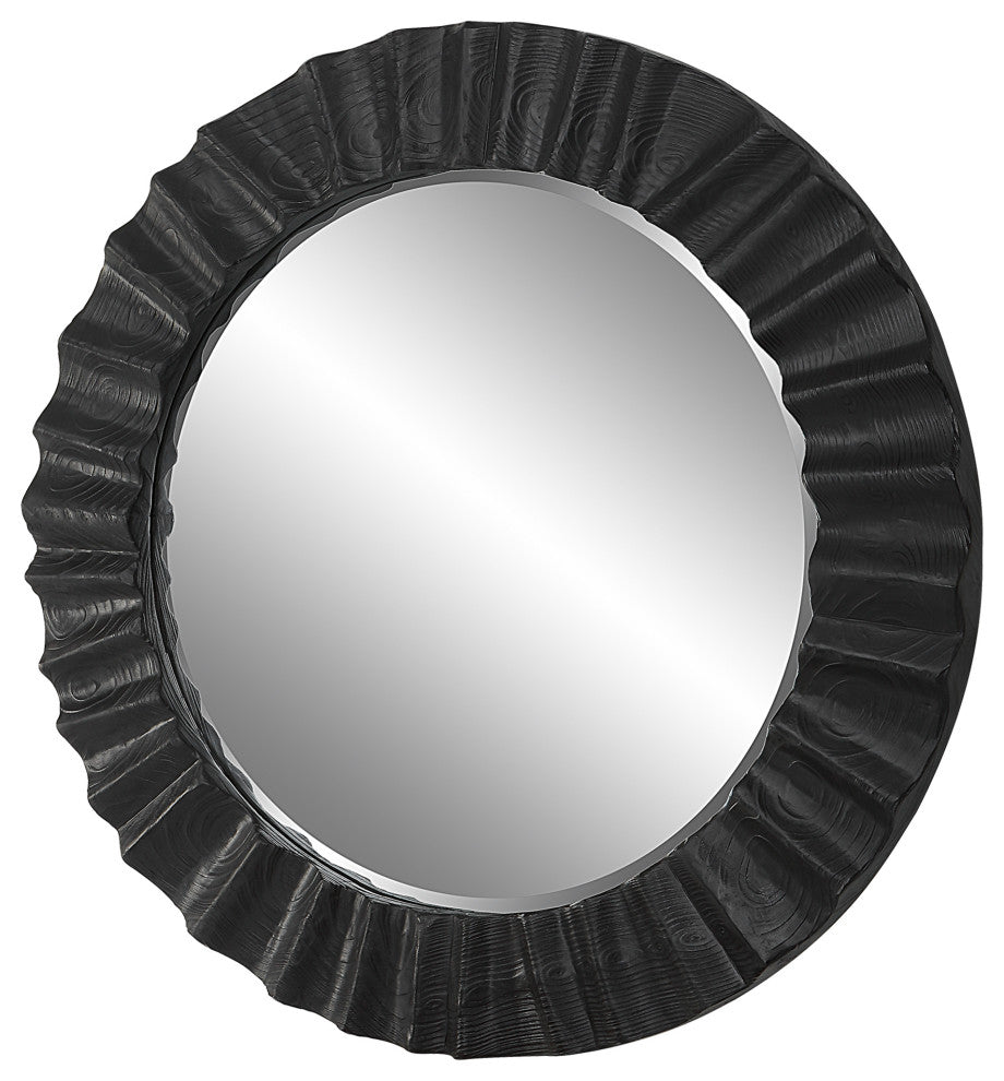 Uttermost Caribou Dark Espresso Round Mirror