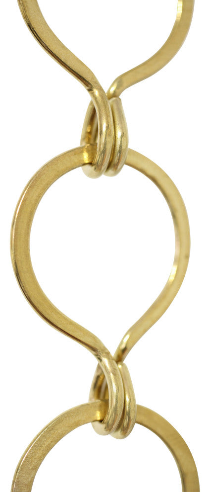 RCH Hardware Brass Round Chandelier Chain, Various Finishes, Polished Brass, U42