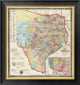 "The State of Texas, 1856" Framed Canvas Giclee by Jacob De Cordova, 25x26"