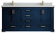 Boston 72 Double Sink Bath Vanity in Navy Blue 2" Carrara Quartz