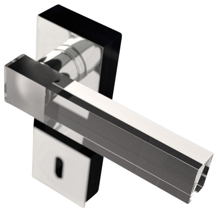 Angelo Modern Crystal Privacy Pin Door Handle