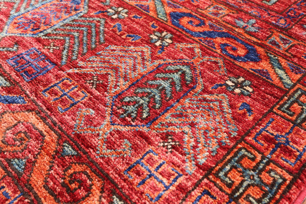 Runner Hand-Knotted Fine Turkmen Ersari Wool Rug 2' 8" X 10' 4" Q10885