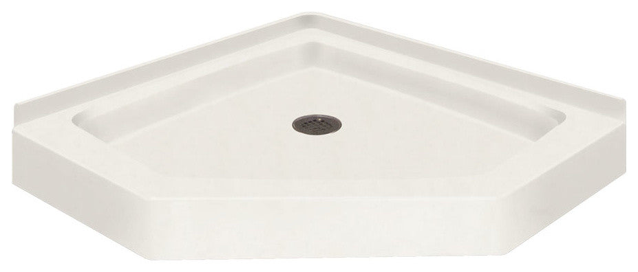 36"x36" Decor Solid Surface Shower Base, Matrix Summit