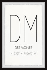 "DM Des Moines" Framed Painting Print, 8x12