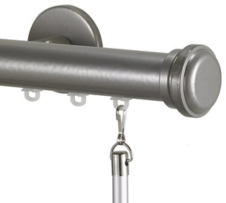 Deco Traverse 1 Rod With Empire Finial, Antique Silver, 84