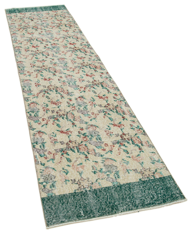 Rug N Carpet - Handwoven Oriental 2' 6" x 9' 11" Vintage Floor Runner Rug