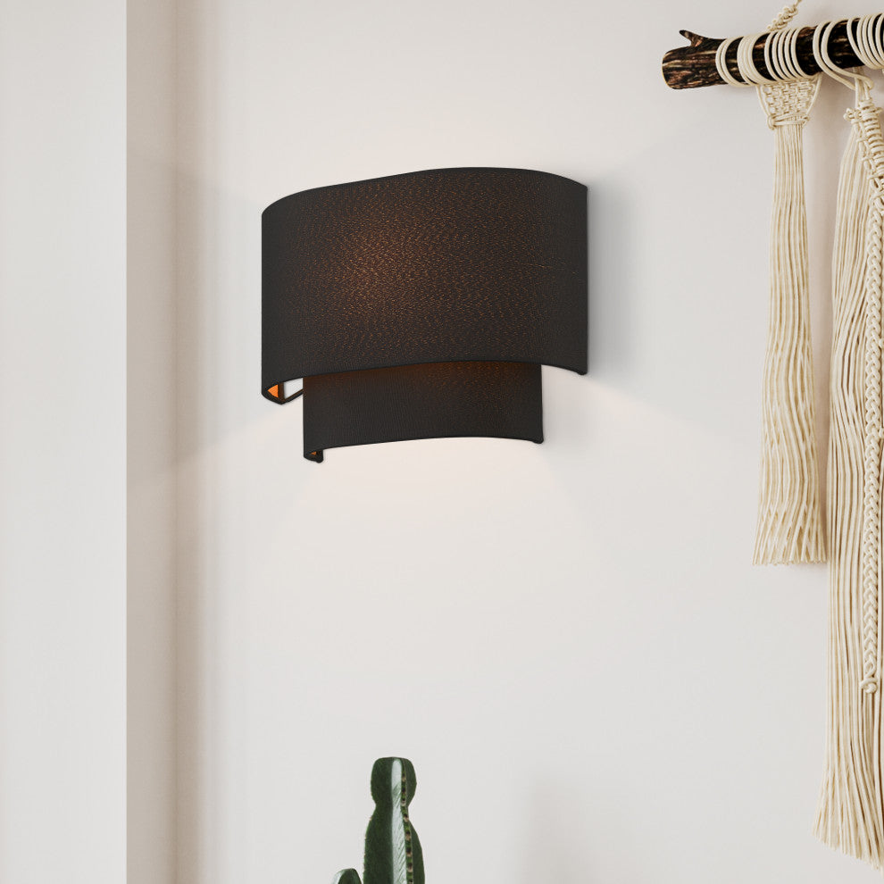 Livex Lighting Sentosa 1-Light Black Sconce
