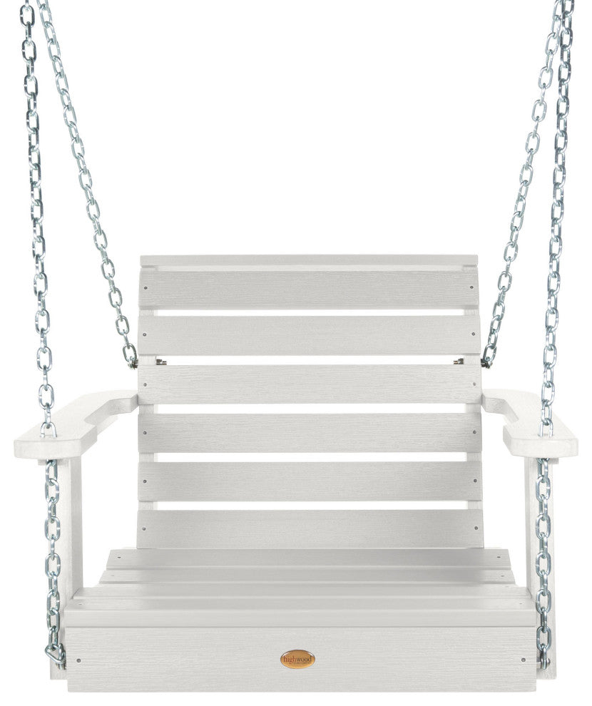 Weatherly Single Seat Swing, Weathered Acorn, White