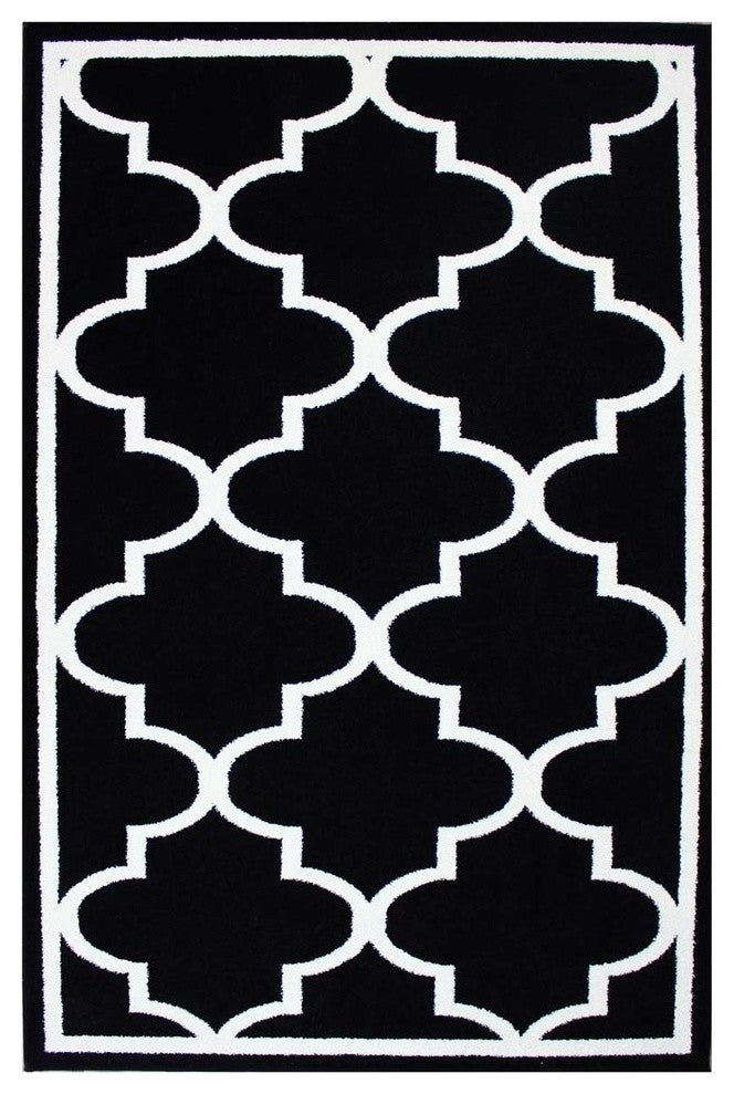 Cristobal Trellis Rug - Black - 5' X 8'
