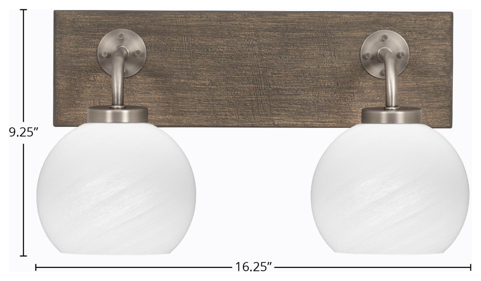 Oxbridge, Bath Bar, Graphite & Painted Distressed Metal, 5.75" White Marble