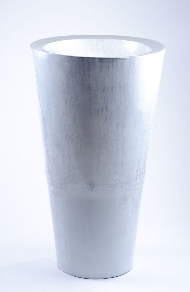 Alumix Luxe Freestanding Sink, White and Silver