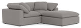 Fluffy 2-Piece Sofa with Ottoman, Peyton Slate