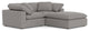Fluffy 2-Piece Sofa with Ottoman, Peyton Slate