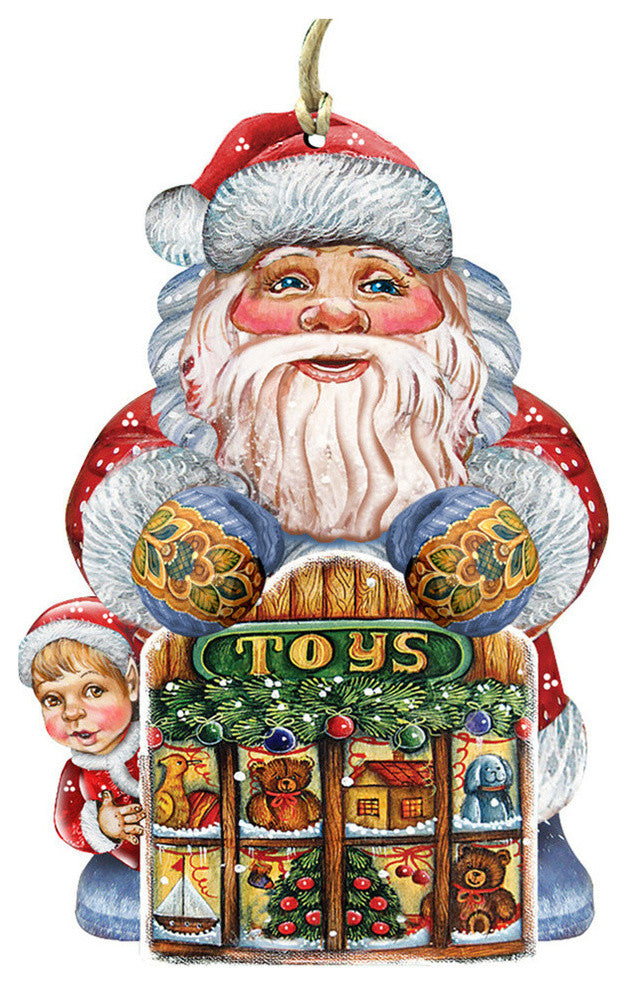 Merry Christmas Santa Scenic, Decorative Ornament