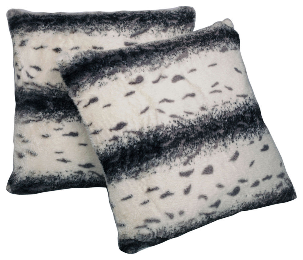 Citraka Faux Fur Pillow Shell Set