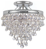 Calypso 3-Light Ceiling Mount, Polished Chrome Finish