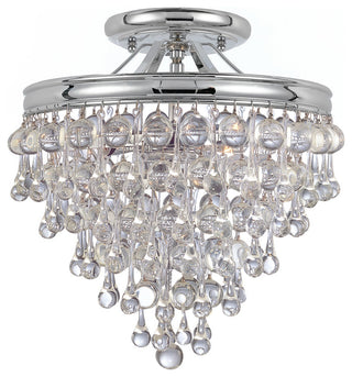 Calypso 3-Light Ceiling Mount, Polished Chrome Finish