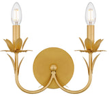 Maria 2-Light Wall Sconce, Gold Leaf