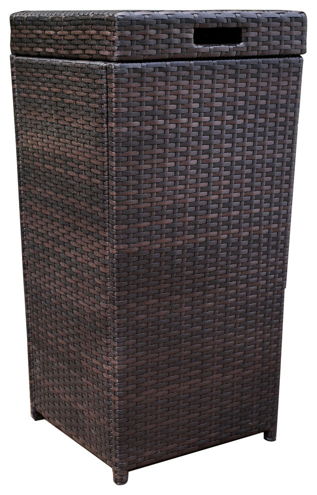Palm Harbor Outdoor Wicker Trash Bin