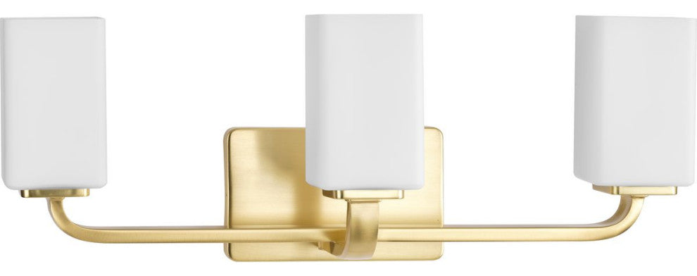 Cowan Collection 23-1/2" 3-Light Vintage Brass Bath Vanity Light Etched Glass
