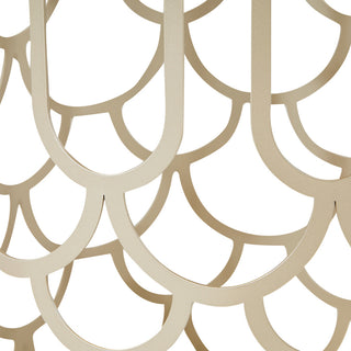 La Marisia Marble End Table, Creamy Pearl/Champagne