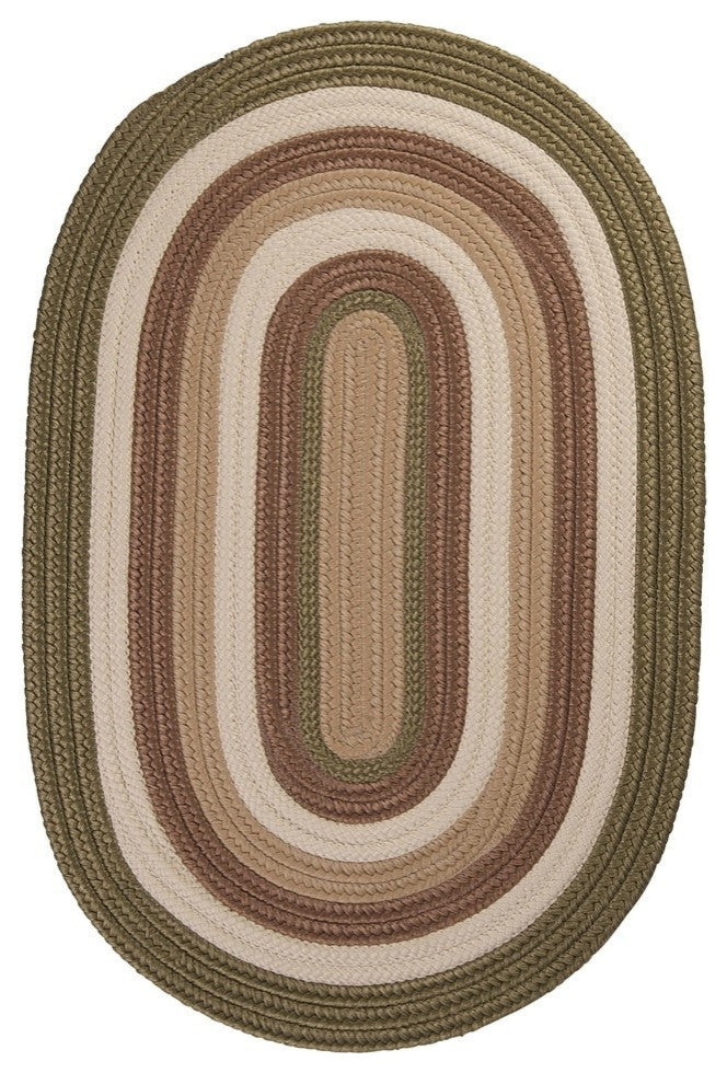 Colonial Mills Brooklyn BN69 Moss Indoor/Outdoor Area Rug, Oval 10'x13'