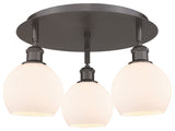Innovations Athens 3 17.75" Flush Mount Oil Rubbed Bronze
