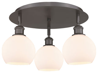 Innovations Athens 3 17.75" Flush Mount Oil Rubbed Bronze