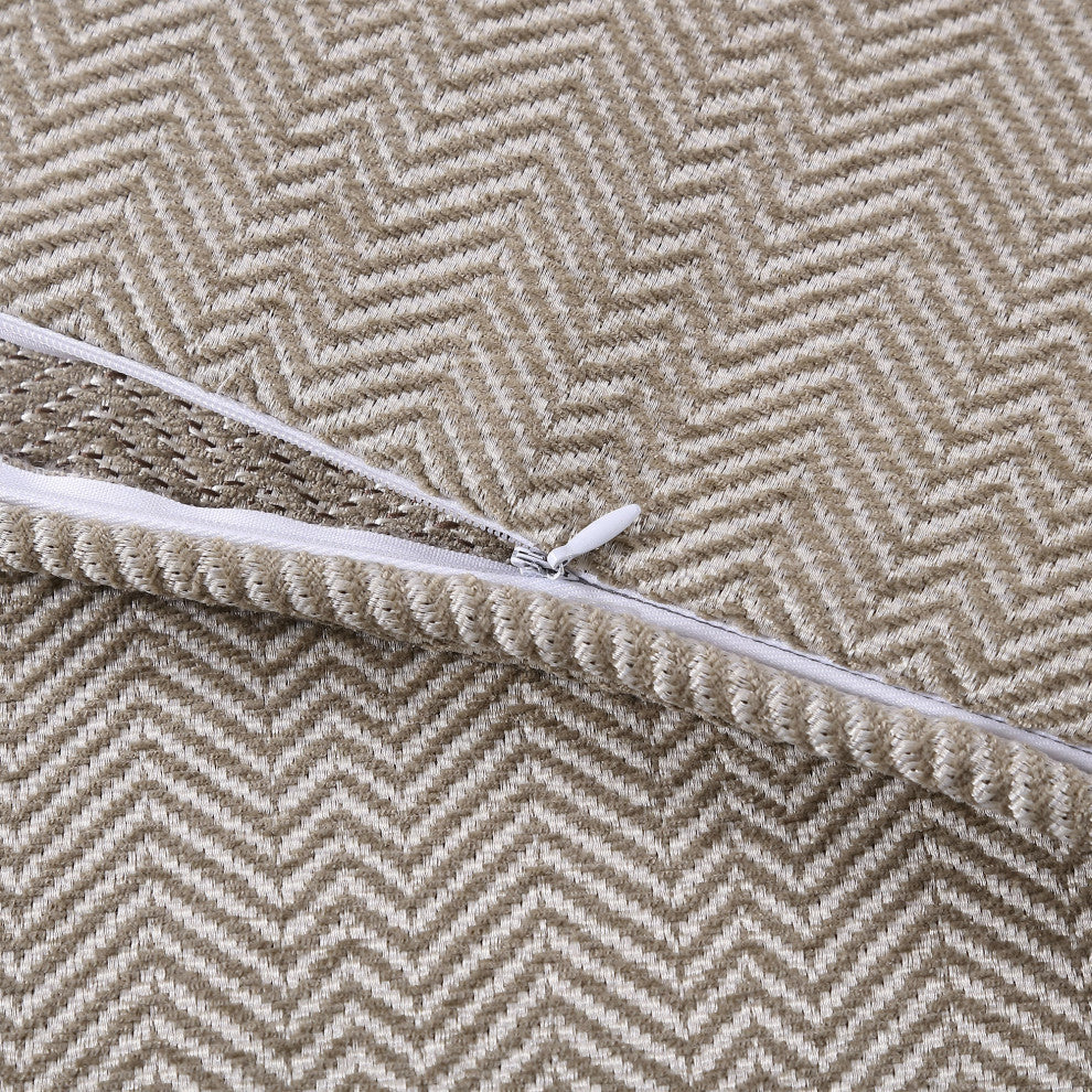 Chenille Herringbone Comforter Set, Super Queen, Sand, 3PC