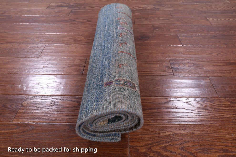 Runner Tribal Persian Gabbeh Hand Knotted Rug 2' 7" X 9' 9" Q9807