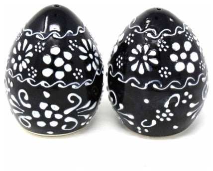 Encantada Handmade Salt & Pepper Shakers, Ink