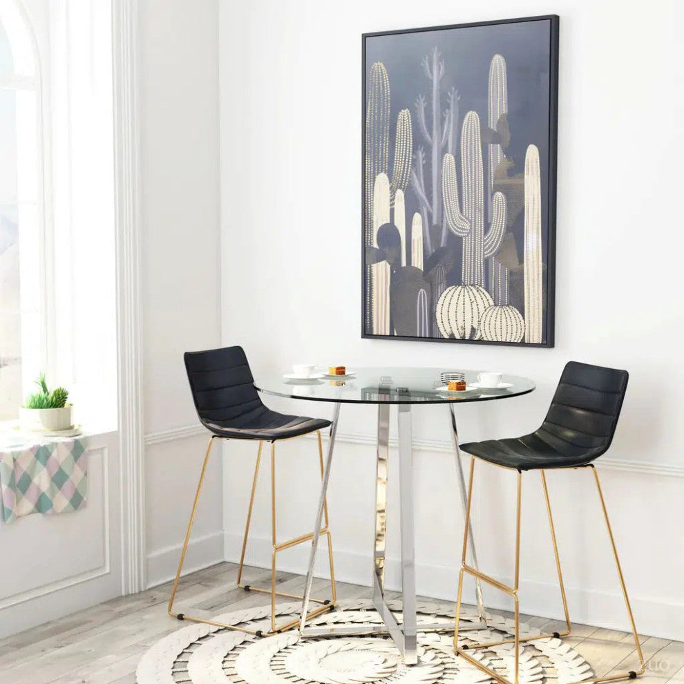 Adele Barstool (Set of 2) Black & Gold