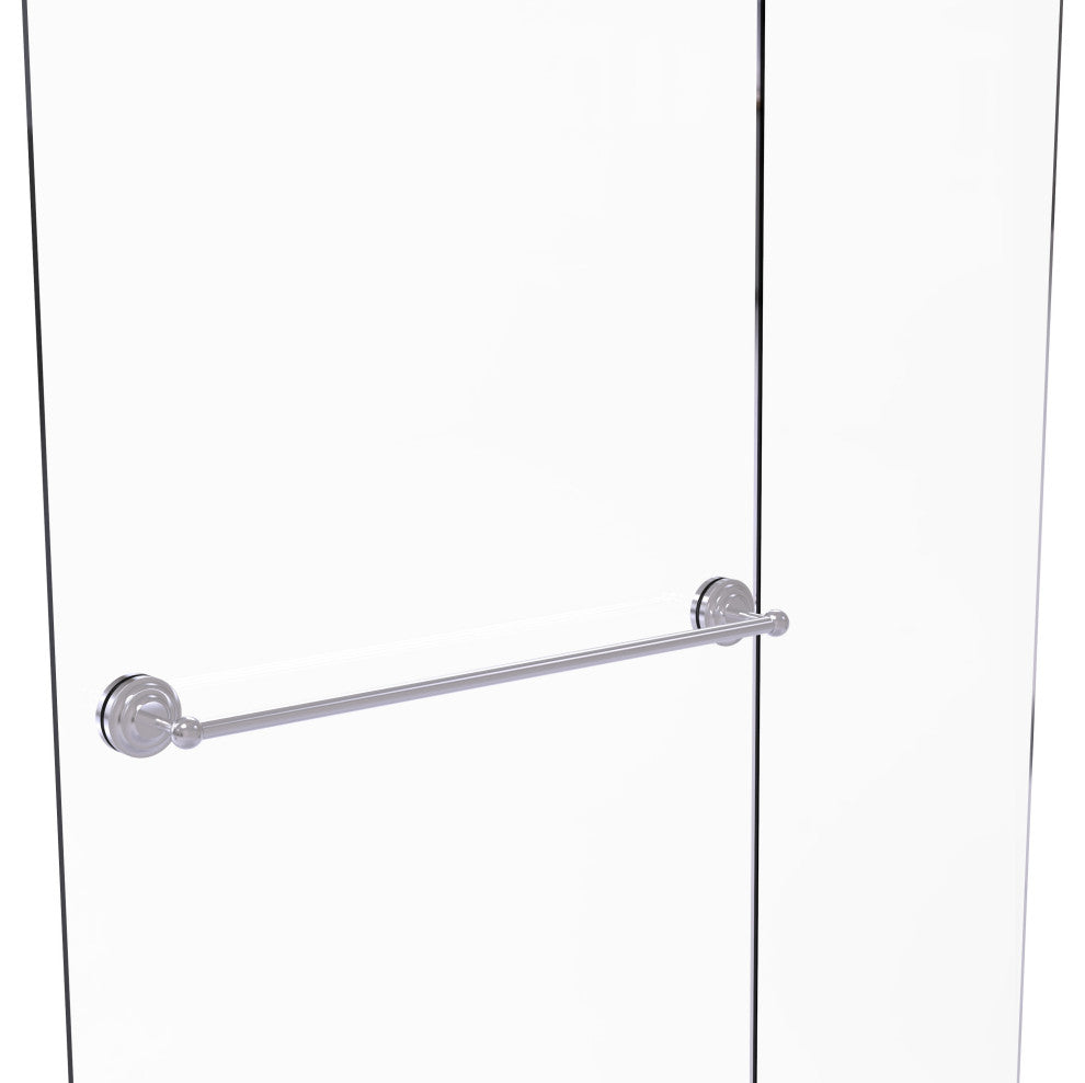 Monte Carlo 30" Shower Door Towel Bar, Satin Chrome