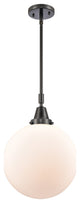 INNOVATIONS LIGHTING 447-1S-SN-G201-12 Beacon Mini Pendant, Matte Black