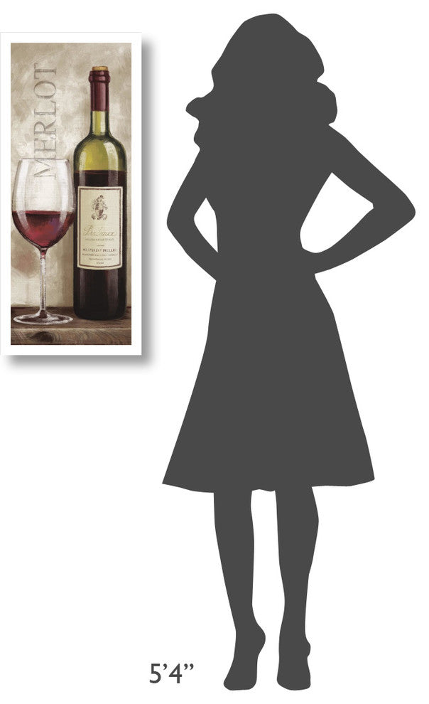 "Wine in Paris V" Digital Paper Print by Janelle Penner, 14"x32"