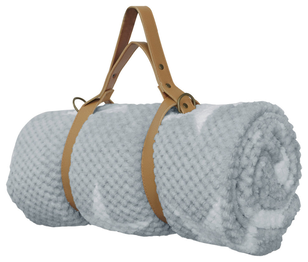 Star Flannel Travel Throw, Silver, 50" X 70"