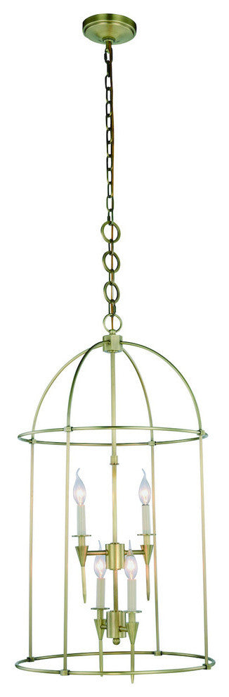 Elegant Lighting Bavaria Collection Pendant, Burnished Brass